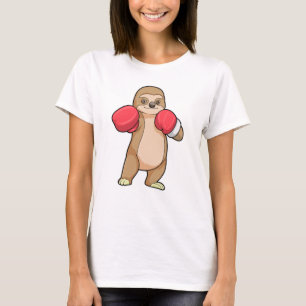Sleuf als Boxer met Boxing-handschoenen T-shirt