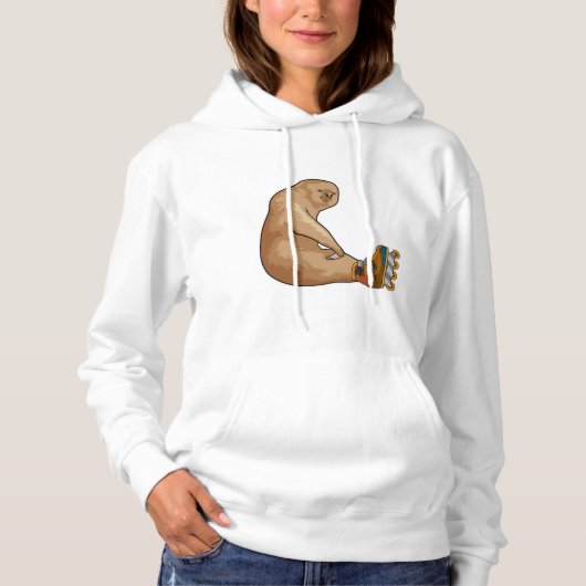 Sleuf als gealigneerd skater met gealigneerde scha hoodie (Voorkant)