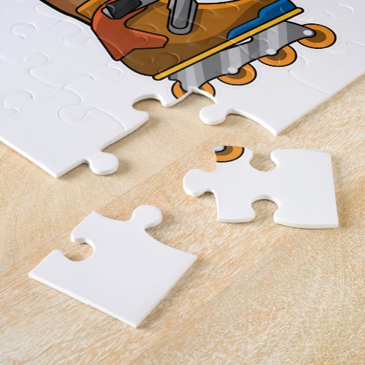 Sleuf als gealigneerd skater met gealigneerde scha legpuzzel (Zijkant)