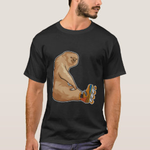 Sleuf als gealigneerd skater met gealigneerde scha t-shirt
