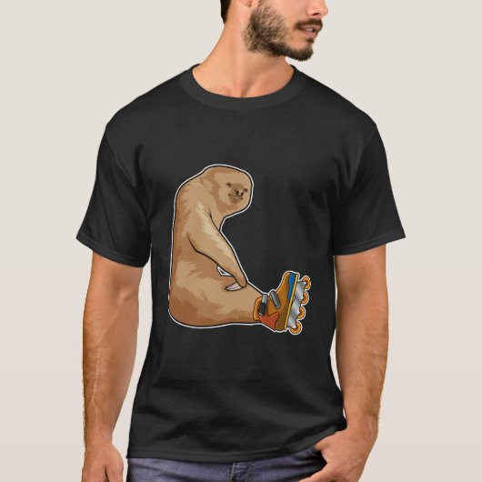 Sleuf als gealigneerd skater met gealigneerde scha t-shirt (Voorkant)