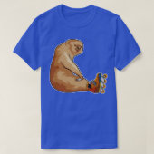 Sleuf als gealigneerd skater met gealigneerde scha t-shirt (Design voorkant)