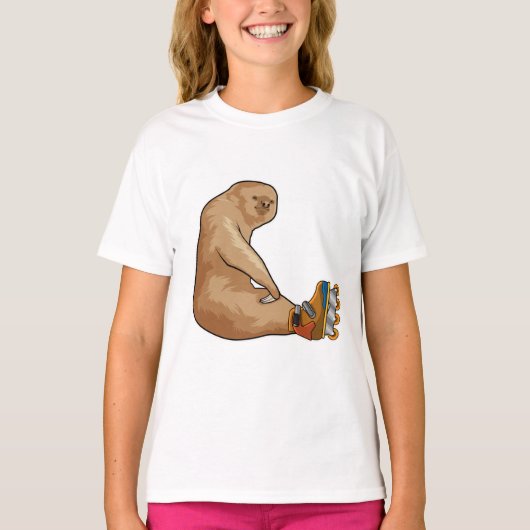 Sleuf als gealigneerd skater met gealigneerde scha t-shirt (Voorkant)