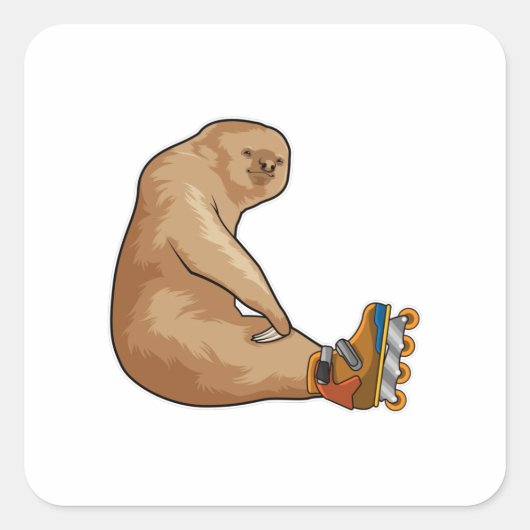 Sleuf als gealigneerd skater met gealigneerde scha vierkante sticker (Voorkant)