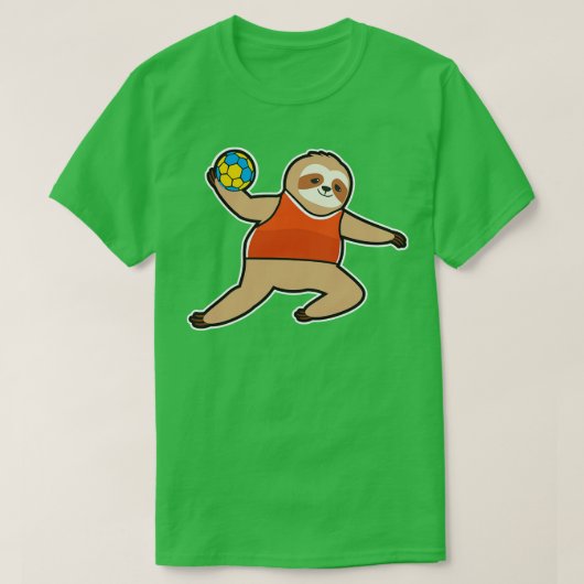 Sleuf als handbalspeler met handbal 1 t-shirt (Design voorkant)