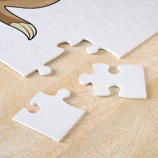 Sleuf als handbalspeler met handbal legpuzzel (Zijkant)