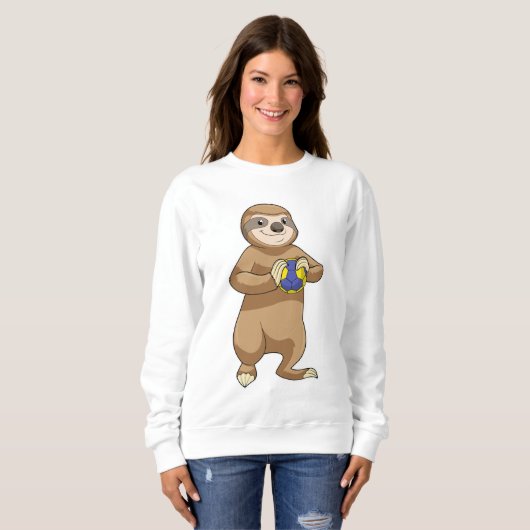 Sleuf als handbalspeler met handbal trui (Voorkant volledig)