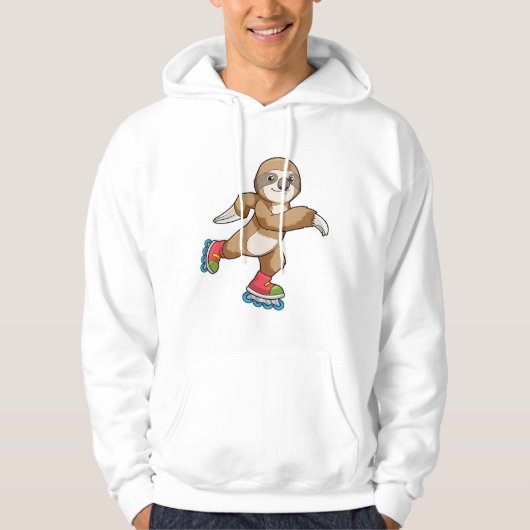 Sleuf als Skater met gealigneerde schaatsen Hoodie (Voorkant)