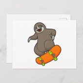 Sleuf als Skater met skateboard Briefkaart (Voorkant / Achterkant)