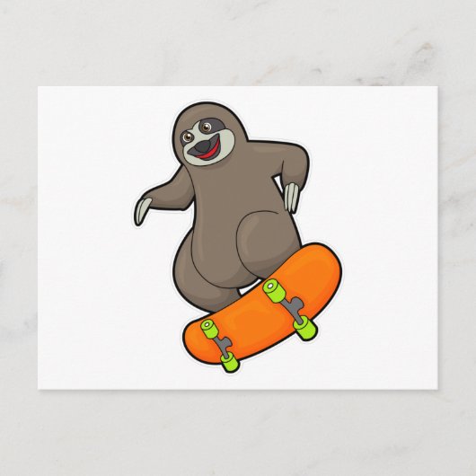 Sleuf als Skater met skateboard Briefkaart (Voorkant)