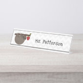 Sleuf Apple Tree Leraar-naamplaat Bureau Naambordje (Voorkant)