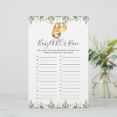 Sleuf Baby shower ABC's Race Game (Staand voorkant)