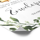 Sleuf Baby shower adres envelopteken Poster (Hoek)