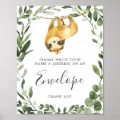 Sleuf Baby shower adres envelopteken Poster (Voorkant)