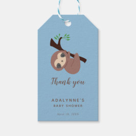 Sleuf Baby shower Bedankt voor het script Eenvoudi Cadeaulabel