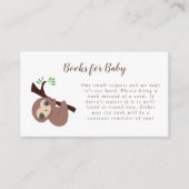 Sleuf Baby shower Book Request Card Cute Kawaii Informatiekaartje (Voorkant)