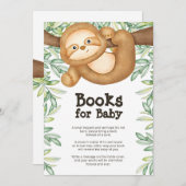 Sleuf Baby shower Book Request Enclosure Card Kaart (Voorkant / Achterkant)