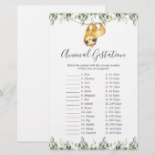 Sleuf Baby shower Dierbebossingsspel (Voorkant / Achterkant)