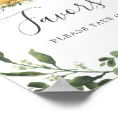 Sleuf Baby shower Favors Sign Poster (Hoek)