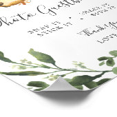 Sleuf Baby shower Foto Guestbook Poster (Hoek)