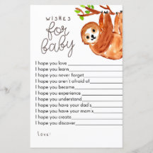 Sleuf baby shower game wenst baby