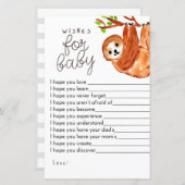 Sleuf baby shower game wenst baby (Voorkant / Achterkant)