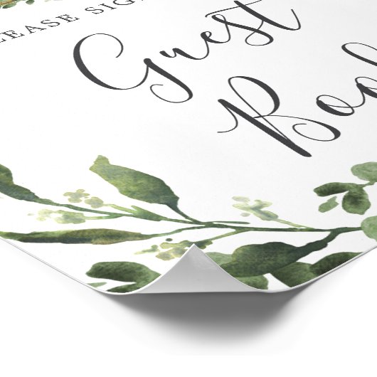 Sleuf Baby shower Guestbook Poster (Hoek)