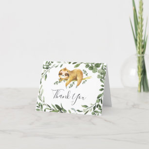 Sleuf Baby shower - Hartelijk dank Bedankkaart