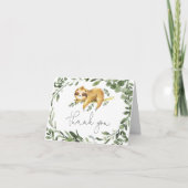 Sleuf Baby shower - Hartelijk dank Bedankkaart (Voorkant)