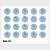 Sleuf Baby shower Het is een padvinder uit het scr Ronde Sticker (Vel)