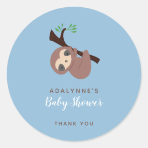 Sleuf Baby shower Het is een padvinder uit het scr Ronde Sticker