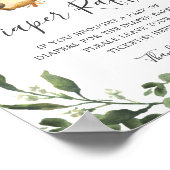 Sleuf Baby shower luierrolbordje Poster (Hoek)