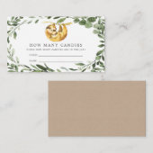 Sleuf Baby shower raad hoeveel Snoepjes Informatiekaartje (Voorkant / Achterkant)