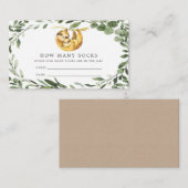 Sleuf Baby shower raad hoeveel sokjetkaarten er zi Informatiekaartje (Voorkant / Achterkant)