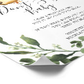 Sleuf Baby shower Zeg geen Baby Poster (Hoek)