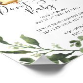 Sleuf Baby shower Zeg geen Baby Poster (Hoek)