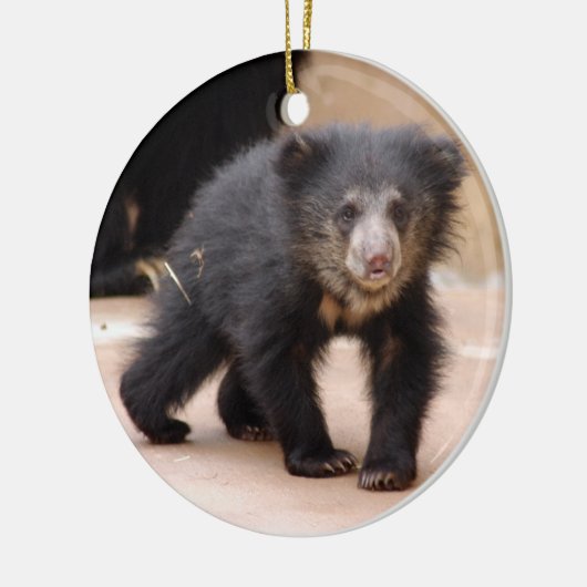 Sleuf Beer kerstversiering Keramisch Ornament (Links)