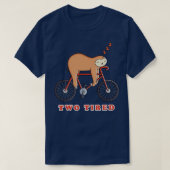 Sleuf Bicycle twee vermoeide T-shirt (Design voorkant)