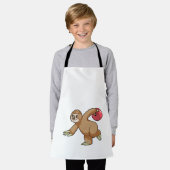 Sleuf bij Bowling met Bowling-bal Schort (Gedragen)