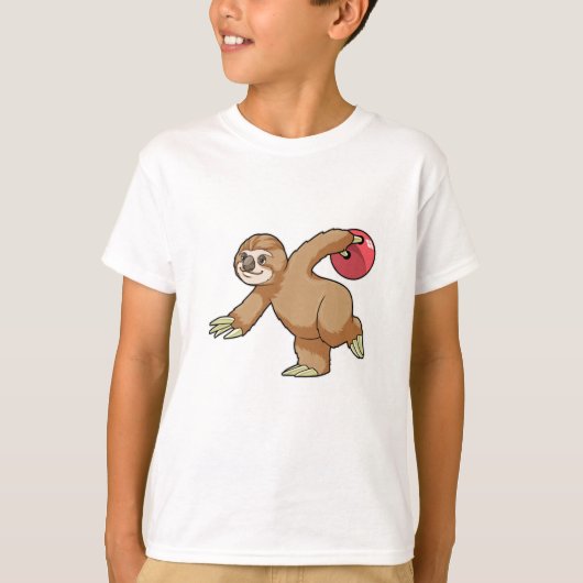 Sleuf bij Bowling met Bowling-bal T-shirt (Voorkant)