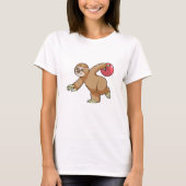 Sleuf bij Bowling met Bowling-bal T-shirt (Voorkant)