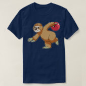 Sleuf bij Bowling met Bowling-bal T-shirt (Design voorkant)
