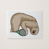 Sleuf bij Tennis met Tennis racket Legpuzzel (Horizontaal)