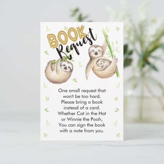 Sleuf Book Request Card 3.5 x 5 Informatiekaartje (Staand voorkant)