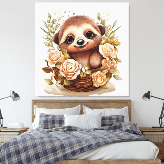 Sleuf Canvas Afdruk (Insitu (Slaapkamer))