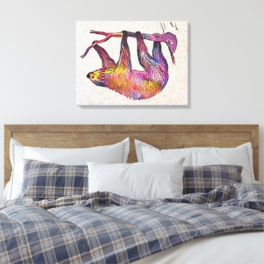 Sleuf Canvas Afdruk (Insitu (Slaapkamer))