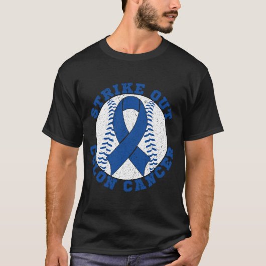 Sleuf Colon March Cancer Awareness Baseball T-shirt (Voorkant)