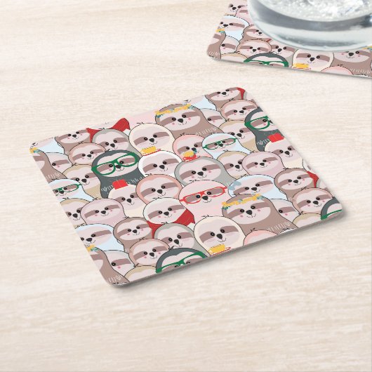 Sleuf Comic Patroon Kartonnen Onderzetters (Schuin)