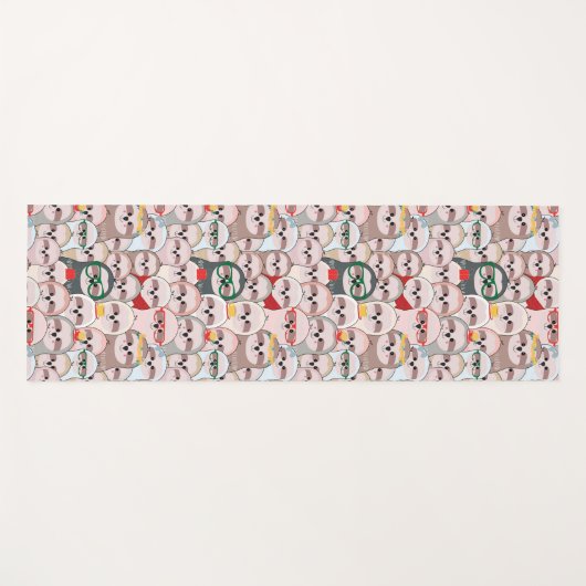 Sleuf Comic Patroon Yogamat (Voorkant (horizontaal))