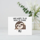 Sleuf die terug naar school wil briefkaart (Staand voorkant)